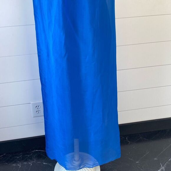 NEW ROSEMARINE SILK BLAND MADE IN ITALY SPAGHETTI STRIP LONG Dress SIZE S ROSEMA - Picture 3 of 8